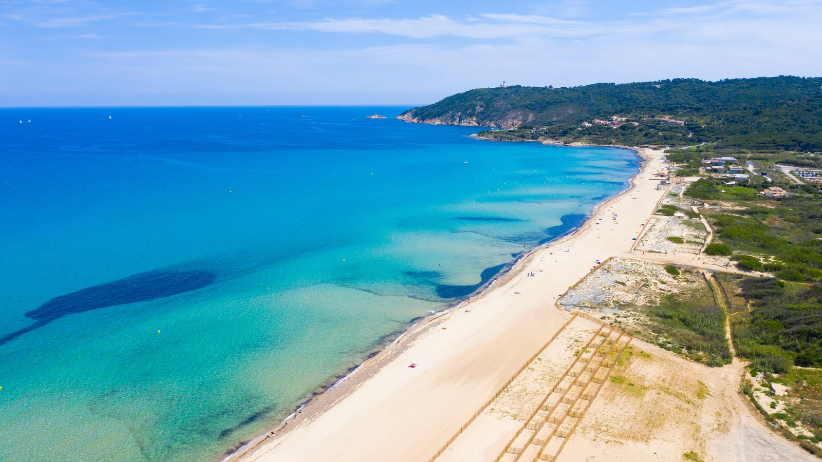 La plage de Pampelonne vue du ciel